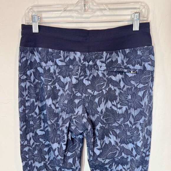 Athleta Trekkie North Jogger Ethereal Bloom flower print Size 6 Navy Blue nylon - Picture 8 of 11